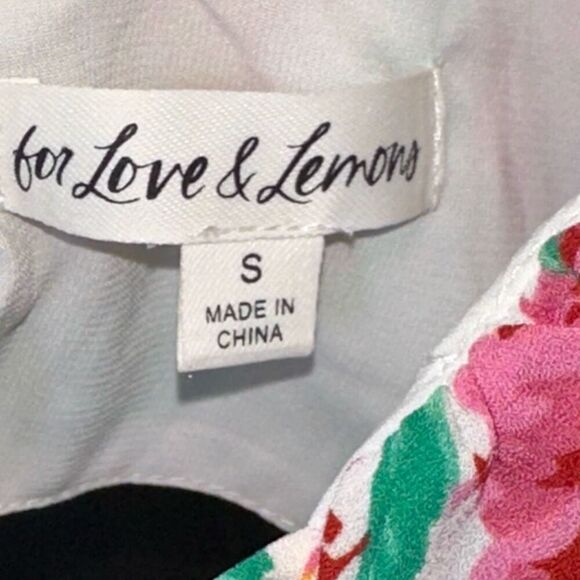 For Love And Lemons Imogen Floral Puff Sleeve Mini Dress - Picture 5 of 9